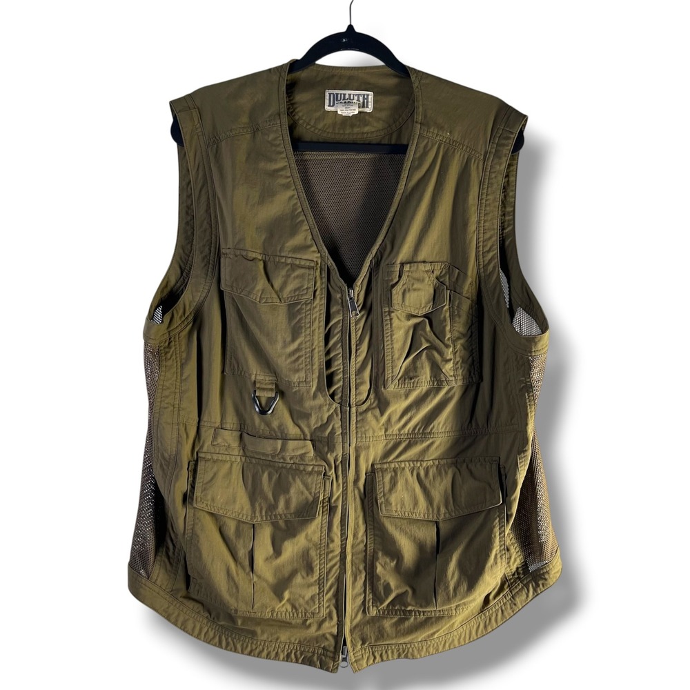 Duluth Mens Sz Large Fishing Hunting Vest Mesh Utility Gorpcore Tactical Outdoor